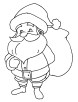 Santa with sack coloring page