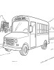 School bus and playground coloring page