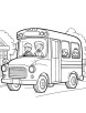 School bus with a map coloring page