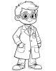 Scientist Coloring Page