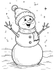 Singing snowman coloring page