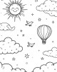 Sky Coloring Page