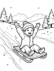 Sledding coloring page 2