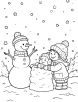 Snow coloring pages