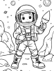 Space explorer coloring page 2