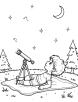 Stargazing coloring page