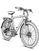 Stylish bicycle coloring page