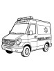 Super ambulance coloring page