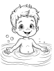 Swimming coloring page