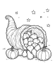 Thanksgiving cornucopia basket coloring page 2