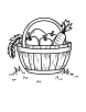 Thanksgiving harvest basket coloring page 2