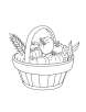 Thanksgiving harvest basket coloring page