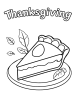 Thanksgiving pie coloring page