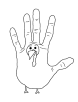 Thanksgiving turkey handprint coloring page