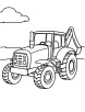 Tractor construction coloring page