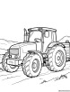 Tractor pulling cart coloring page