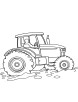 Tractor going through mud coloring page