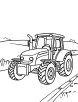 Tractor on the road coloring page