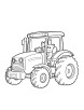 Tractor with animals coloring page