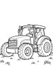 Tractor with animals coloring page