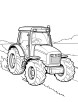 Tractors in action coloring page