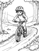 Trail biking coloring page