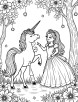 Unicorn with artificial leg coloring page