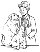 Veterinarian doctor coloring page