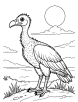 vulture at sunset coloring page