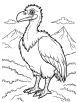 vulture on mountain coloring page