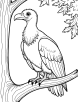 Vulture waiting coloring page