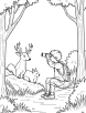 Wildlife watching coloring page 2