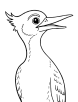 Woodpecker head coloring page