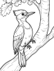 Woodpecker coloring page