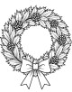 Christmas Wreath Coloring Page