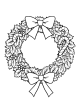 Christmas Wreath Coloring Page