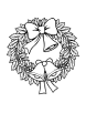 Wreath with bell coloring page