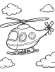 Air ambulance helicopter coloring page