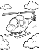 Attack helicopter coloring page