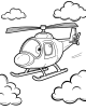 Helicopter Coloring Page