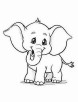 Baby elephant coloring page