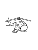 Black hawk helicopter coloring page