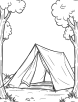 camping tent coloring page