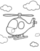 Helicopter Coloring Page