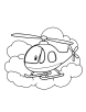 Cartoon helicopter coloring page