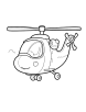 Chinook helicopter coloring page