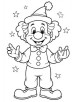 Circus clown smiling coloring page