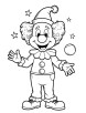 Circus clown juggling coloring page