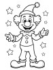 Circus clown coloring page