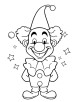 Dwarf circus clown coloring page